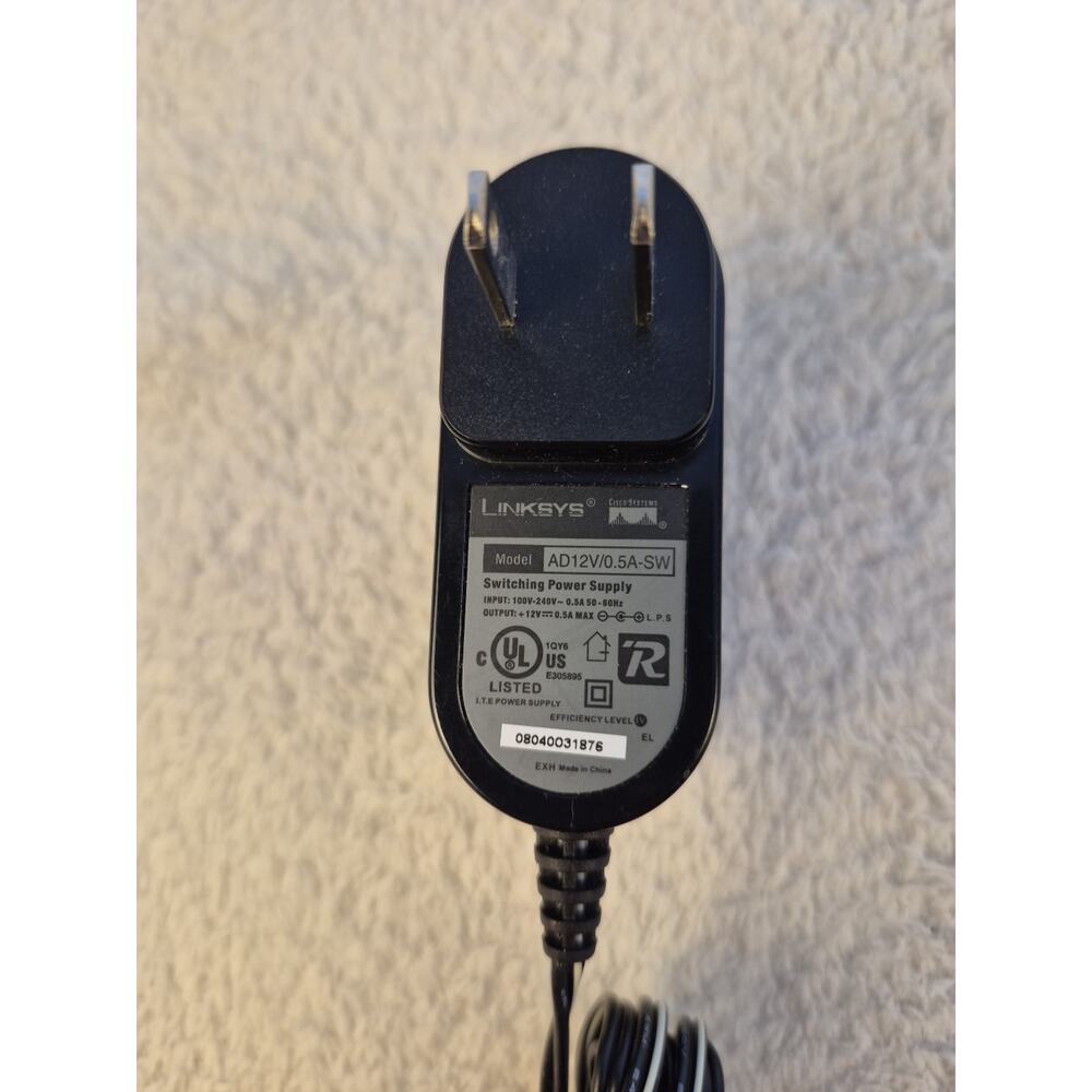 LINKSYS Cisco AC-DC Adapter AD12V/0.5A-SW 12V 0.5A Power Supply For Router Modem